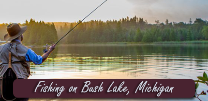 Fishing on Bush Lake, Michigan